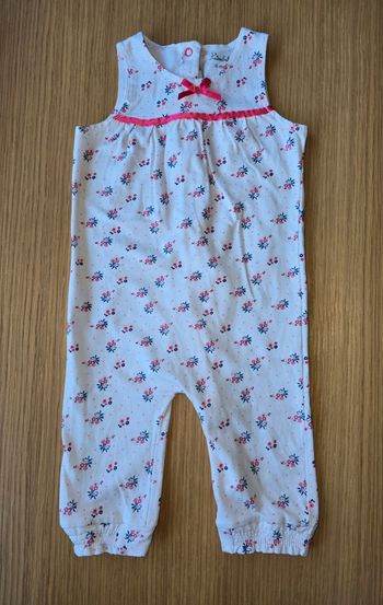 Combinaison barboteuse grenouillère fleurie style Liberty 6 mois