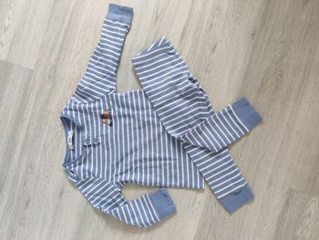 Pyjama coton marinière chantier C&A Taille 3 ans