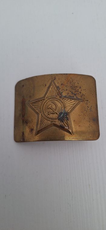 Boucle de ceinture de l’armée URSS Militaire Brass Star vintage Soldat Soviétique Collection Armée accessoires vintage


