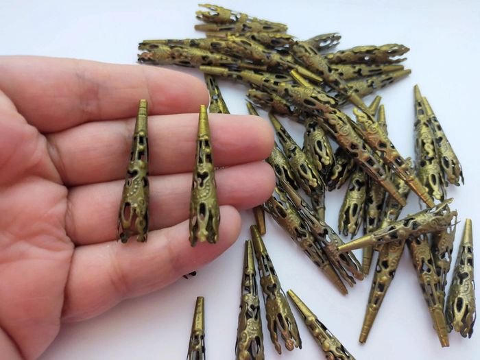 50 calottes bronze pour bijoux Lot n°2299 - photo numéro 2