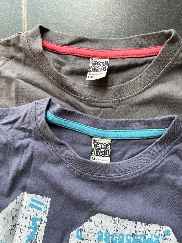 Lot 2 t shirts manches courtes - photo numéro 4