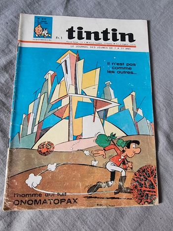 Tintin il n'est pas comme les autres l'homme qui fuit Onomatopax