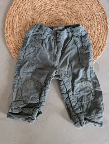 Pantalon en velours côtelé 12 mois garçon gris