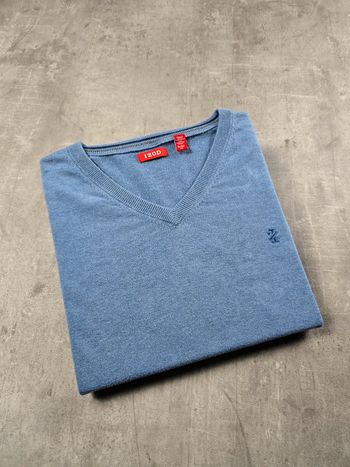 Pull léger col V IZOD bleu taille XL