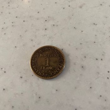 Ancienne pièce  1 franc  1924