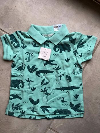 Polo tee shirt bébé garçon Lefties Taille 9-12 mois 80 cm Neuf