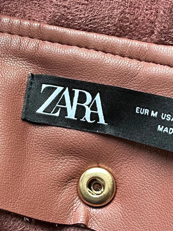 Jupe en simili cuir cognac Zara M neuve - photo numéro 7