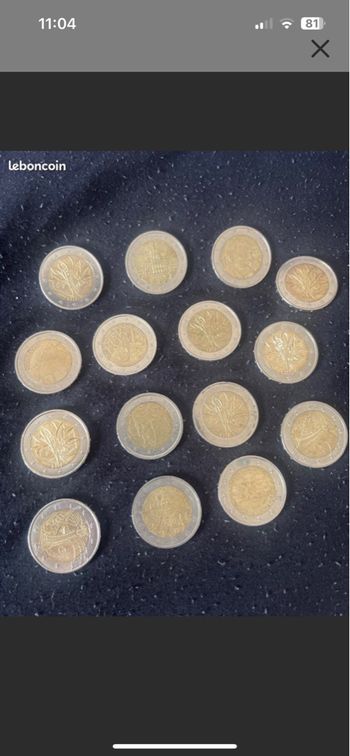 15 pièces de monnaie