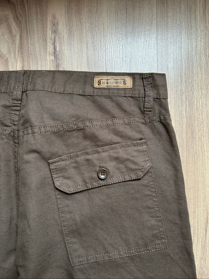 Pantalon marron uni en lin Homme H&Lewis Tailles 44-46 - photo numéro 9
