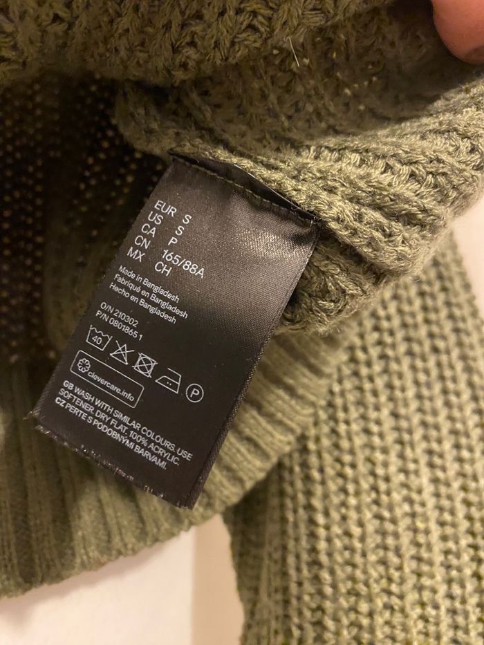 Pull court en maille H&M Divided - Vert kaki - Taille S - photo numéro 4