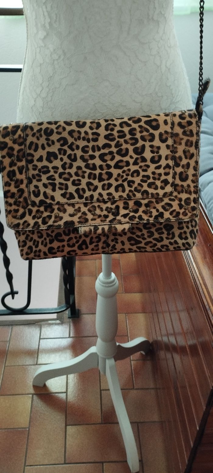 Sac bandoulière léopard cuir - photo numéro 2
