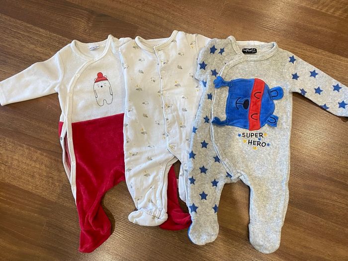 Lot 3 pyjamas bébé hiver