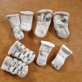 Lot 4 paires de chaussettes bébé epaisses