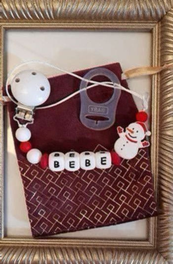 Attache tétine personnalisé avec adaptateur et pochette cadeau - photo numéro 2
