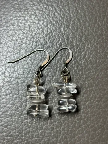 Boucles d’oreilles argent et cristal de roche