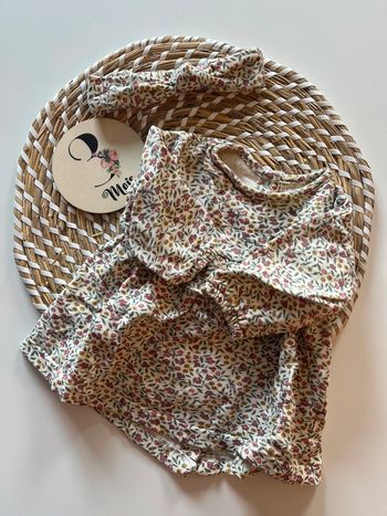 Robe à fleurs Verbaudet avec bandeau - taille 3 mois