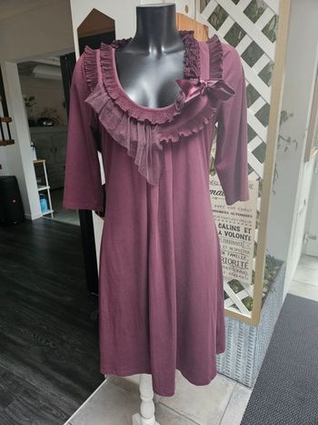 Mais il est où le soleil robe bordeaux taille L