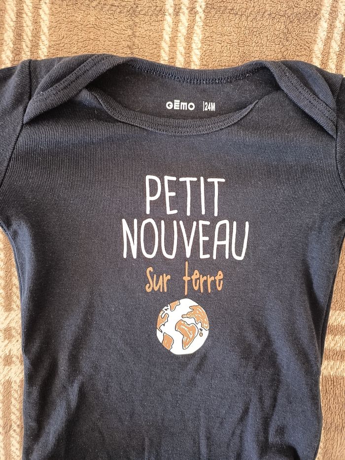 Body Enfant Bleu Marine Manches Longues - 24 Mois / Gémo - photo numéro 2