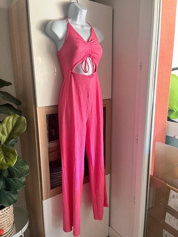 Combinaison fluide dos nu rose