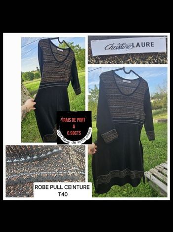 Robe pull T 40 femme Christine LAURE