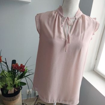 Haut voile rose pâle