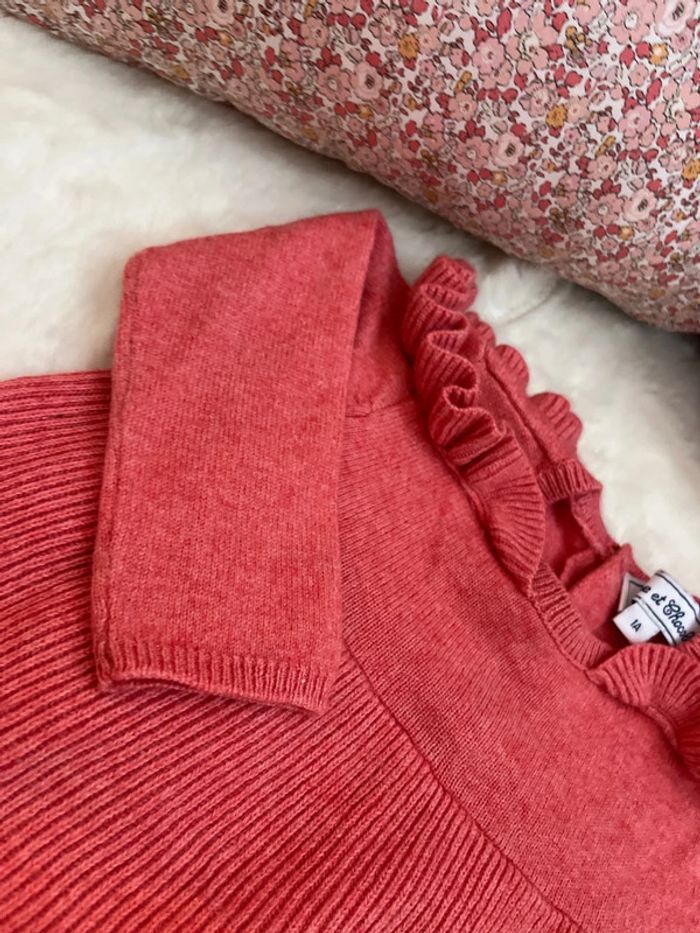 Robe corail en cachemire - photo numéro 4