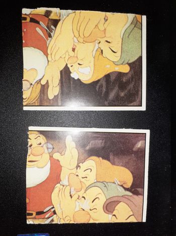 2 Sticker Figurine Panini Blanche Neige