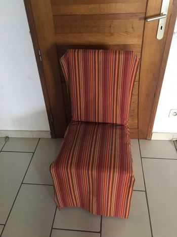 Lot 4 housses de chaises bayadère