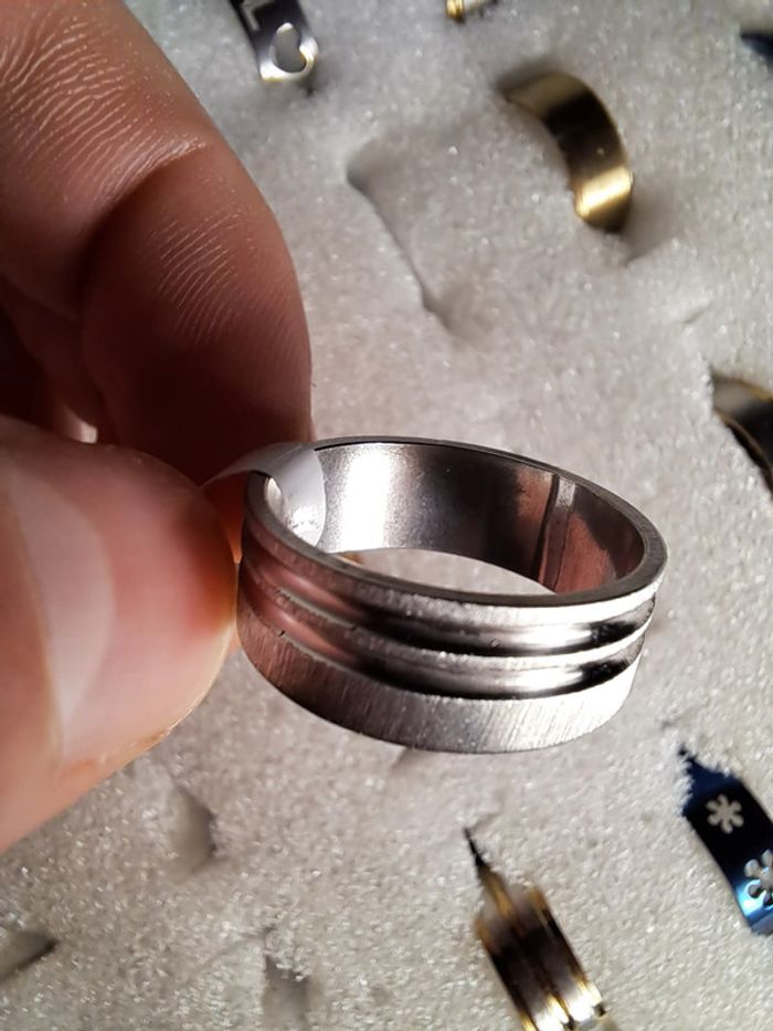 Bague acier inoxydable Granuleuse