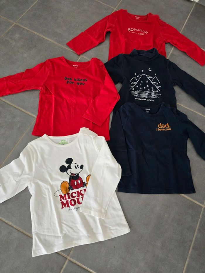 Lot de 5 tee shirts manches longues - photo numéro 2