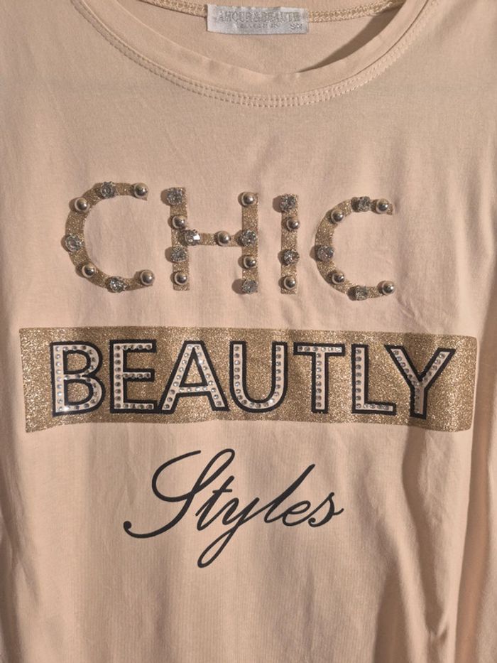 Tee-shirt beige - photo numéro 2