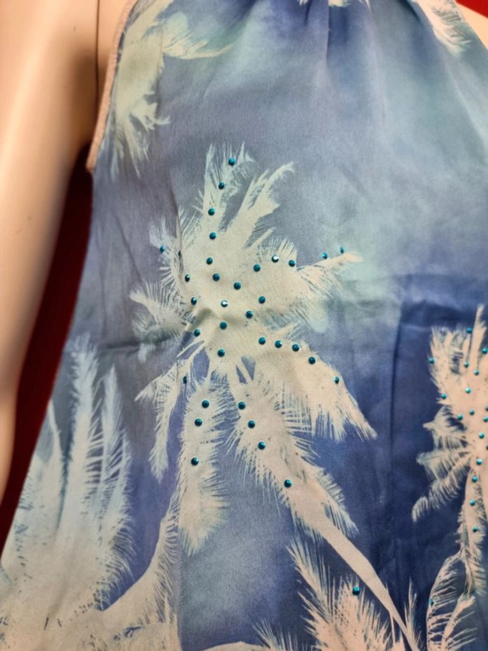 Morgan blouse sans manches été bleu * taille XS * - photo numéro 2