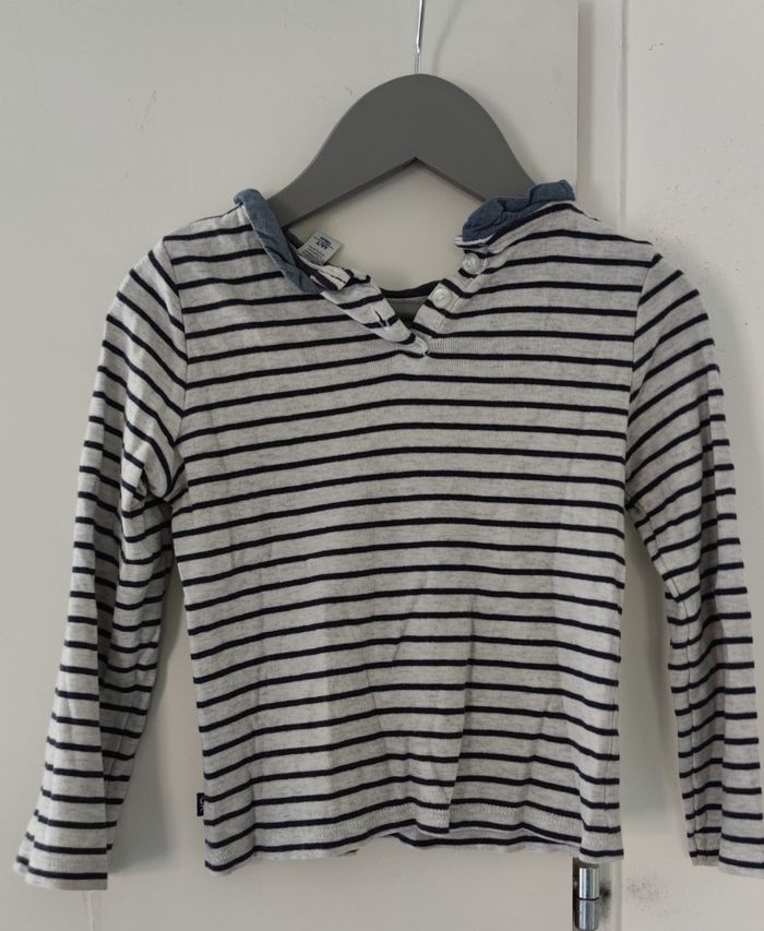 🌟 T-shirt à manches longues Okaïdi – Taille 4 ans fille - photo numéro 2