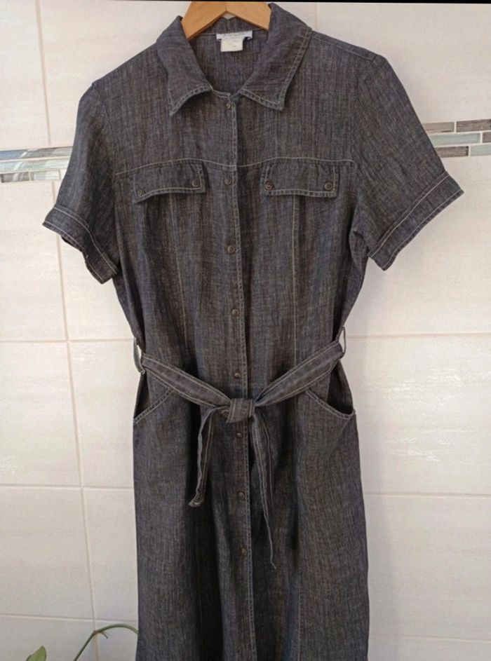 Robe Antonelle 100% lin noir