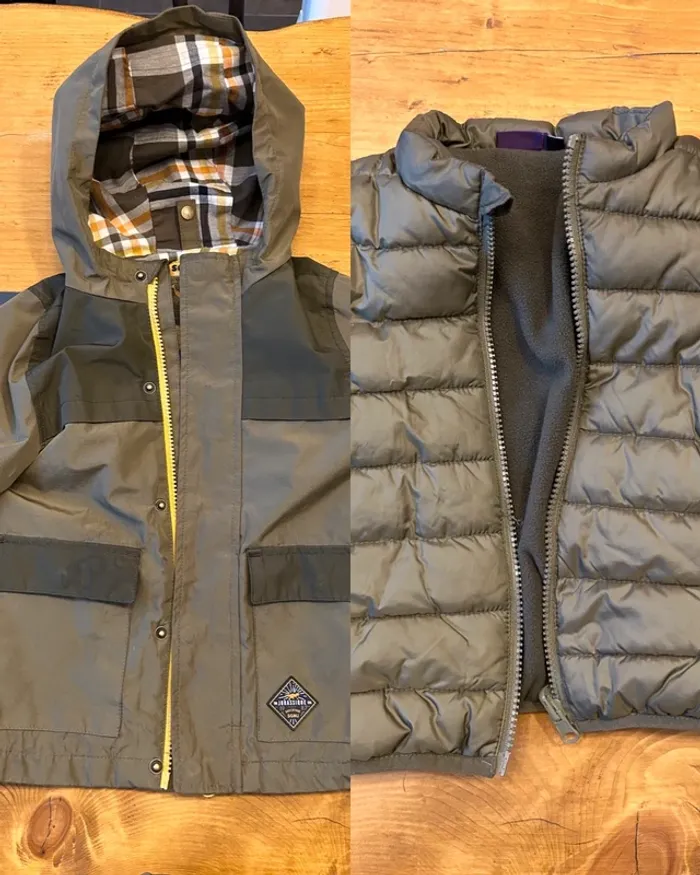 Imperméable 2en1 avec doudoune intégrée