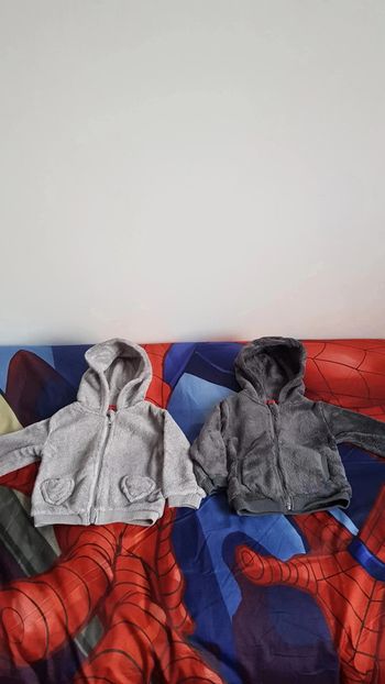 Lot de 2 vestes pulls polaire garçon taille 12 mois