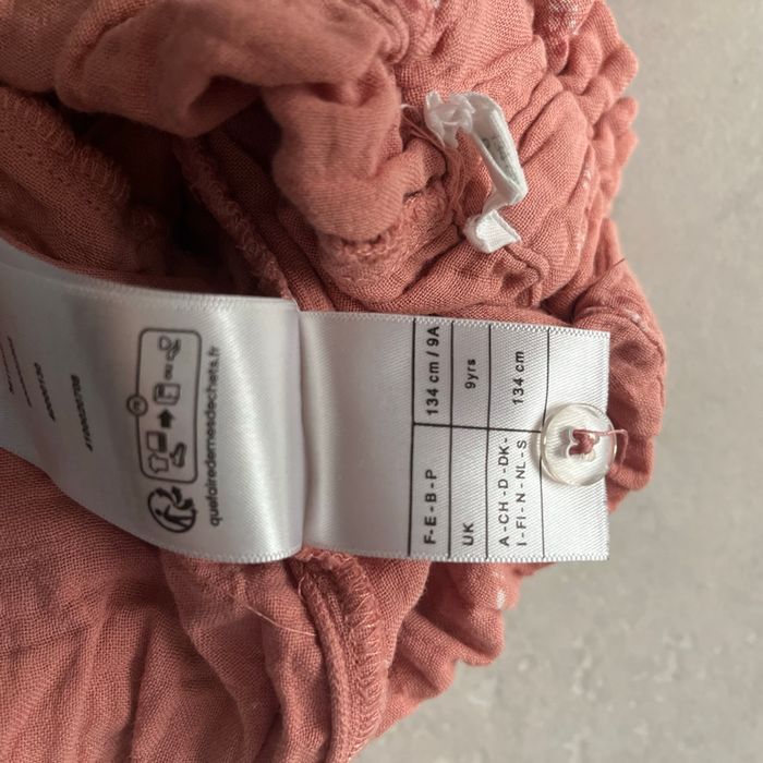 Pantalon fluide rose à fleurs blanches - photo numéro 5