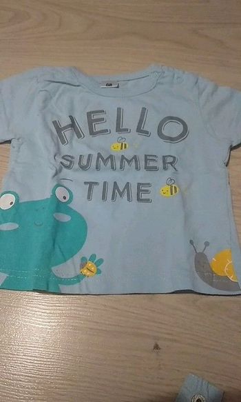 T-shirt manches courtes bébé garçon 6 mois