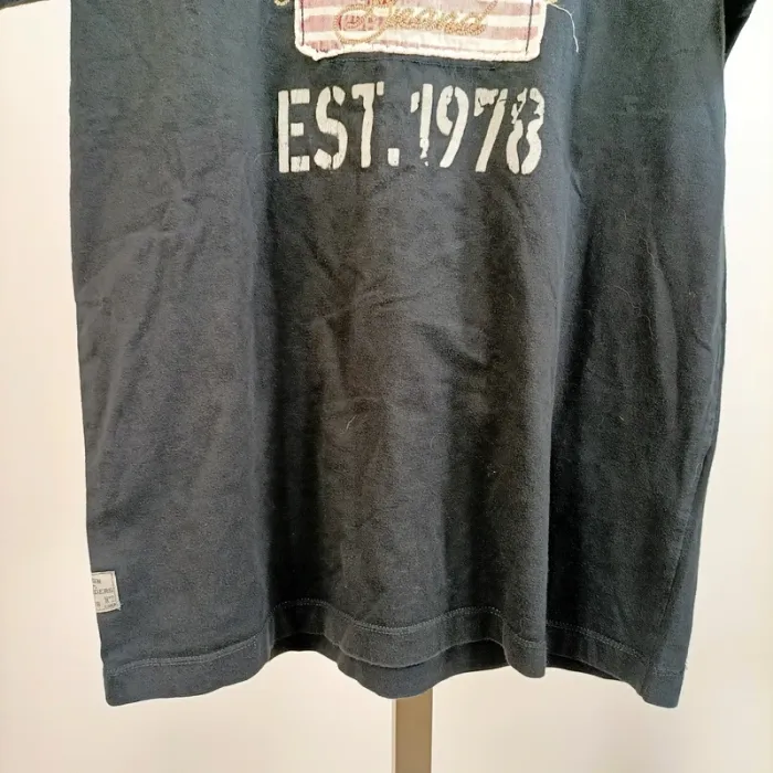 Tshirt noir imprimé USA Harry Landers Taille M homme A872 - photo numéro 4