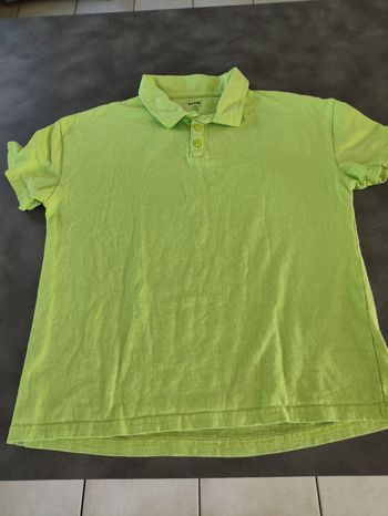 Polo vert pomme manches courtes Kiabi 12 ans