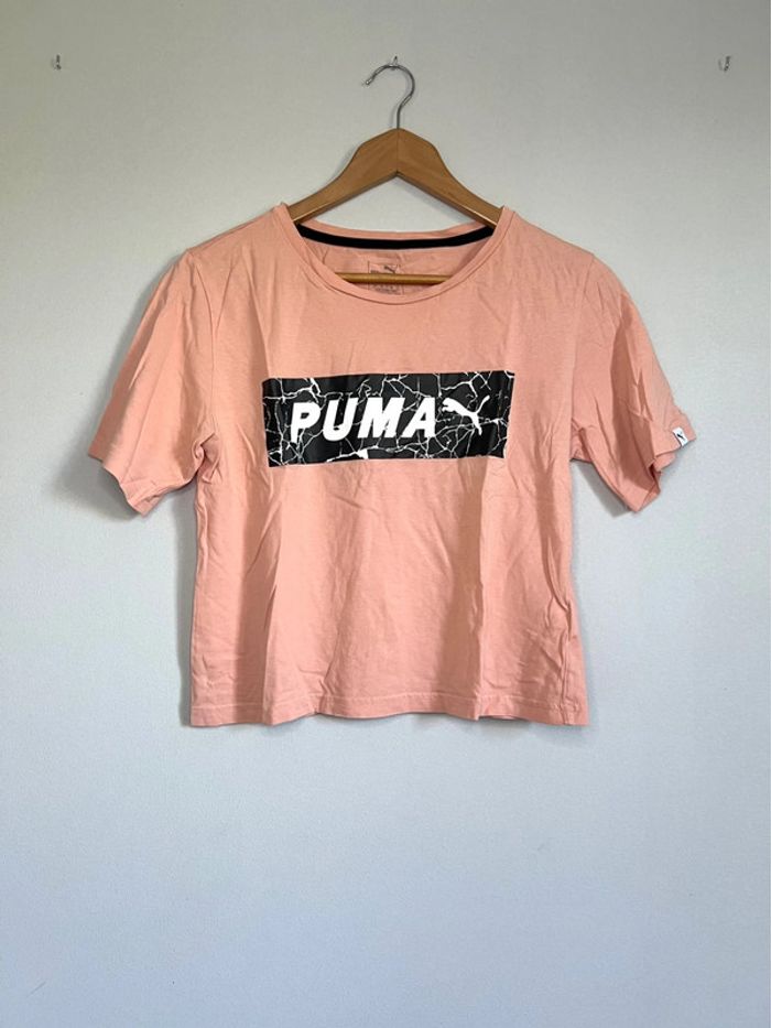 T-shirt de sport Puma rose corail