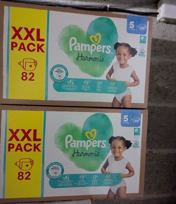 164 couches Pampers harmonie taille 5 xxl pack couche