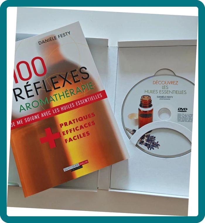 Découvrez les huiles essentielles – Danièle Festy | Coffret DVD + livre 100 réflexes, état très bon - photo numéro 3
