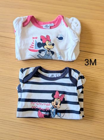 Lot 2 bodies ML Neuf 3M -lucieju3misaison