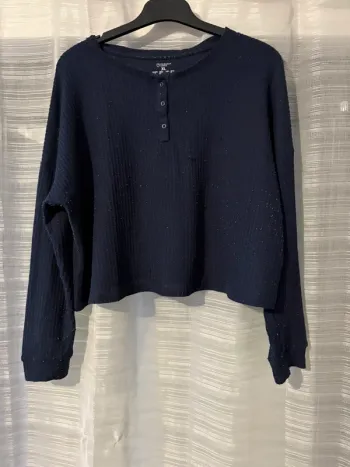 Haut de pyjama bleu