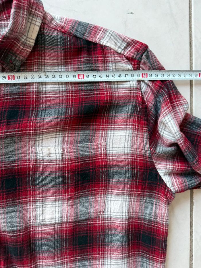 Chemise / Surchemise vintage Croft & Barrow en coton taille L couleur rouge & blanc - photo numéro 8