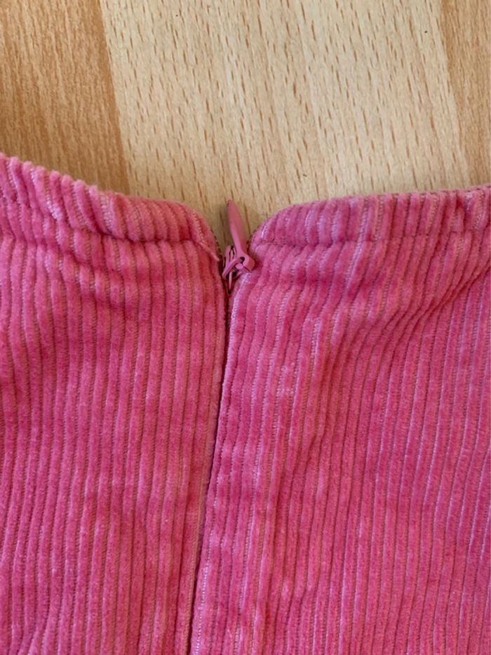 Robe rose en velours 12 mois - photo numéro 3