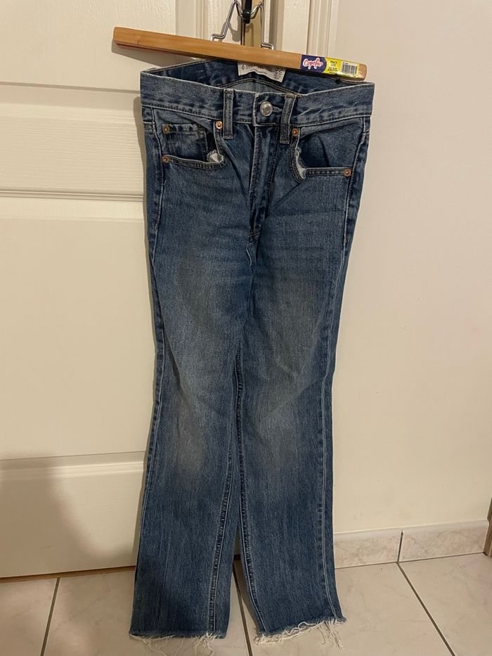 Jean droit à taille haute