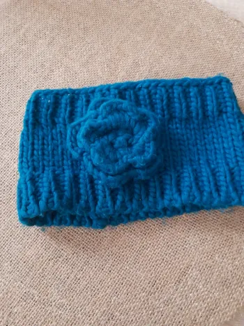 Bandeau tête bleu canard