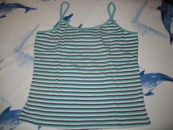 DÉBARDEUR RAYÉ BLEU ET BLANC FILLE "POCOPIANO" - 12 ANS - n°04